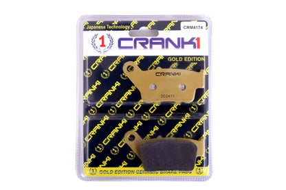 Crank1 Ceramic Brake Pads For Bajaj Pulsar 150 Twin Disc, Single Channel ABS (2021-2025) - Rear - CRM4174