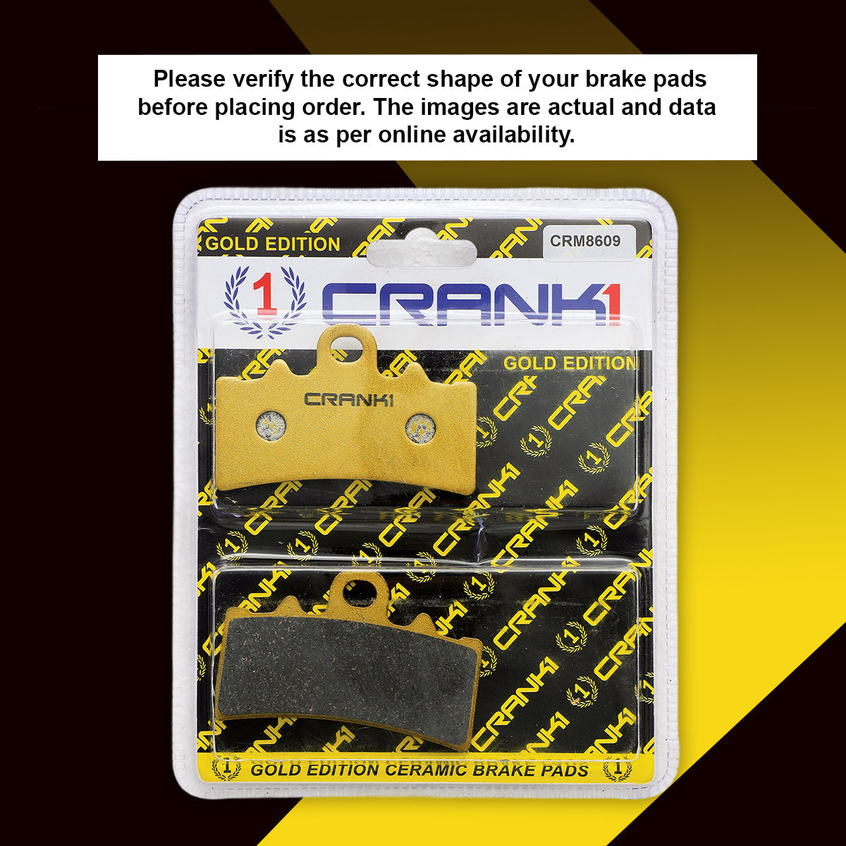 Crank1 Ceramic Brake Pads For BMW G 310 RR - Front - CRM8609 - 2 Sets - 1 Set