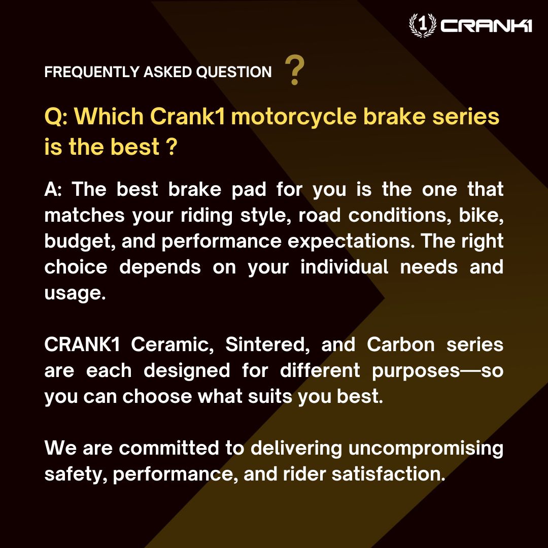 Crank1 Ceramic Brake Pads For Bajaj Pulsar RS200 (2024-2025) - Front - CRM479 - 1 Set