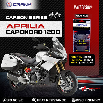 Crank1 Carbon Brake Pads For Aprilia Caponord 1200 (2013-2016) - Rear - CFB312