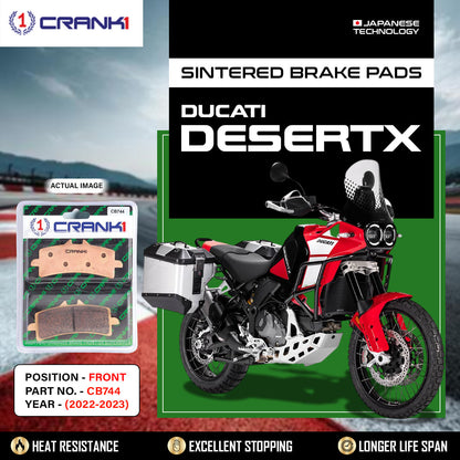 Crank1 Sintered Brake Pads For Ducati Desert X (2022-2023) - Front - CB744