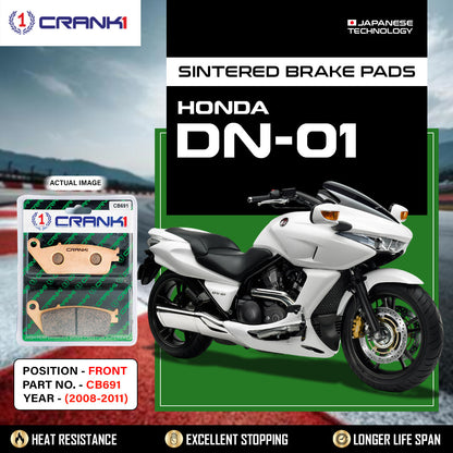 Crank1 Sintered Brake Pads For Honda DN-01 (2008-2011) - Front - CB691