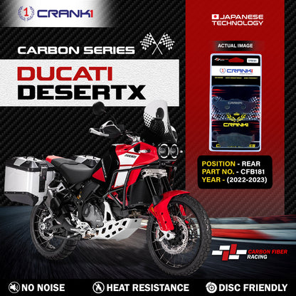 Crank1 Carbon Brake Pads For Ducati DesertX (2022-2023) - Rear - CFB181