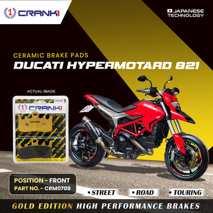 Crank1 Ceramic Brake Pads For Ducati Hypermotard 821 - Front - CRM0709 - 2 Sets