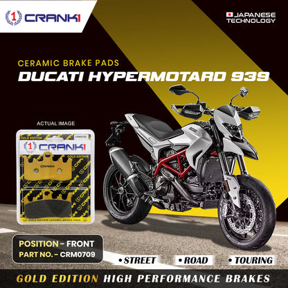 Crank1 Ceramic Brake Pads For Ducati Hypermotard 939 - Front - CRM0709 - 2 Sets