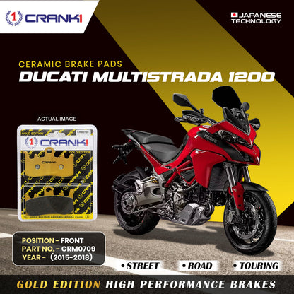 Crank1 Ceramic Brake Pads For Ducati Multistrada 1200 (2015-2018) - Front - CRM0709 - 2 Sets