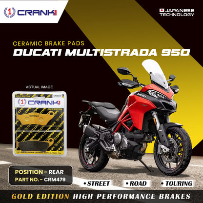 Crank1 Ceramic Brake Pads For Ducati Multistrada 950 - Rear - CRM479