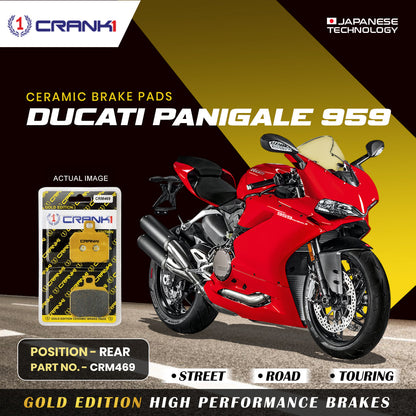 Crank1 Ceramic Brake Pads For Ducati Panigale 959 - Rear - CRM469