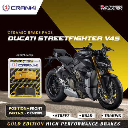 Crank1 Ceramic Brake Pads For Ducati Streetfighter V4S - Front - CRM1309 - 2 Sets