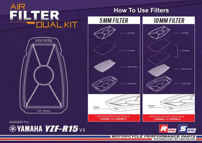 UMA Racing Air Filter for Yamaha MT/ R15 V3/ V4 - 02A00270