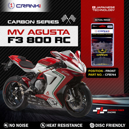 Crank1 Carbon Brake Pads For MV Agusta F3 800 RC - Front - CFB744 - 2 Sets