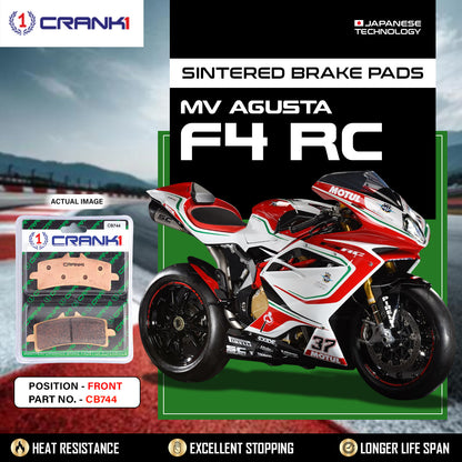 Crank1 Sintered Brake Pads For MV Agusta F4 RC - Front - CB744 - 2 Sets