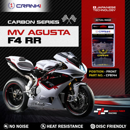 Crank1 Carbon Brake Pads For MV Agusta F4 RR - Front - CFB744 - 2 Sets
