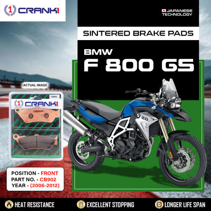 Crank1 Sintered Brake Pads For BMW F 800 GS (2006-2012) - Front - CB902