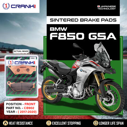 Crank1 Sintered Brake Pads For BMW F850 GSA (2017-2020) - Front - CB902 - 2 Sets