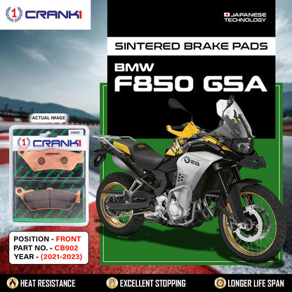 Crank1 Sintered Brake Pads For BMW F850 GSA (2021-2023) - Front - CB902 - 2 Sets
