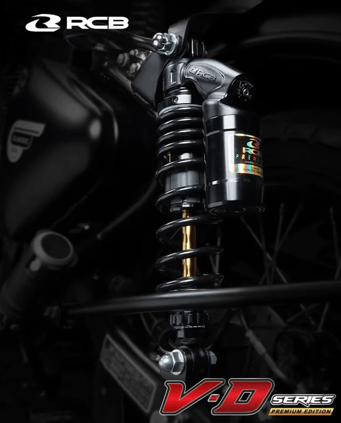 RCB VD Series Rear Shock Absorber for Royal Enfield Classic 350 BS4/ 6 - 01A0237Z