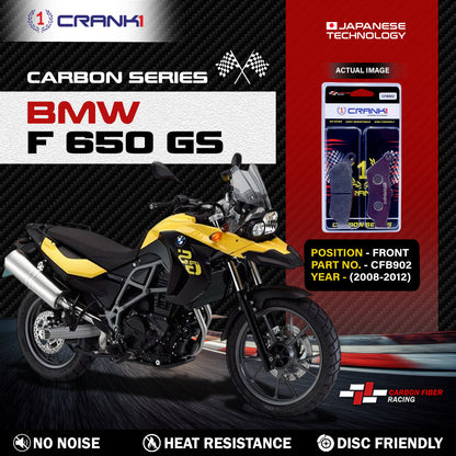 Crank1 Carbon Brake Pads For BMW F 650 GS (2008-2012) - Front - CFB902