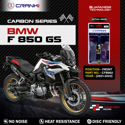 Crank1 Carbon Brake Pads For BMW F 850 GS (2021-2023) - Front - CFB902 - 2 Sets