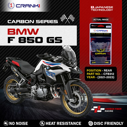 Crank1 Carbon Brake Pads For BMW F 850 GS (2021-2023) - Rear - CFB312