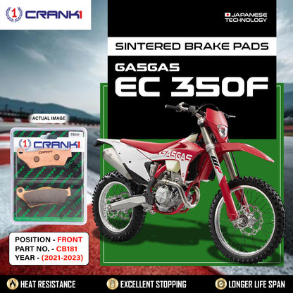 Crank1 Sintered Brake Pads For GASGAS EC 350F (2021-2023) - Front - CB181