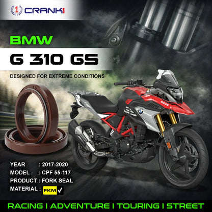 Crank1 Fork Oil Seals Pair For BMW G 310 GS (2017-2020) - CPF55-117