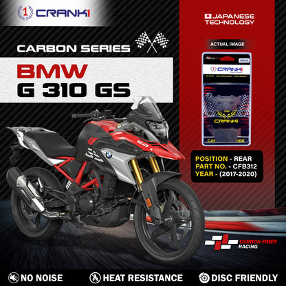 Crank1 Carbon Brake Pads For BMW G 310 GS (2017-2020) - Rear - CFB312