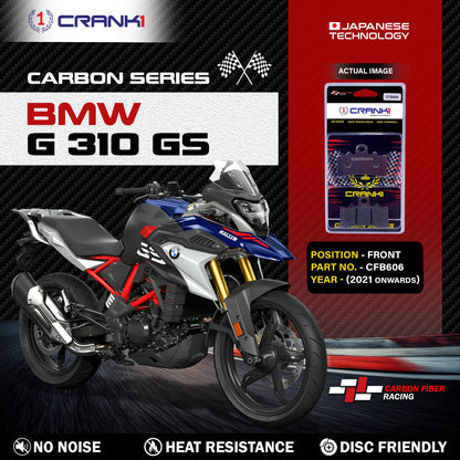 Crank1 Carbon Brake Pads For BMW G 310 GS (2021 Onwards) - Front - CFB606