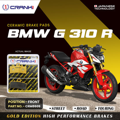 Crank1 Ceramic Brake Pads For BMW G 310 R - Front - CRM8609