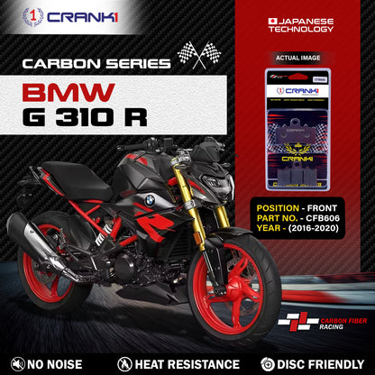 Crank1 Carbon Brake Pads For BMW G 310 R (2016-2020) - Front - CFB606