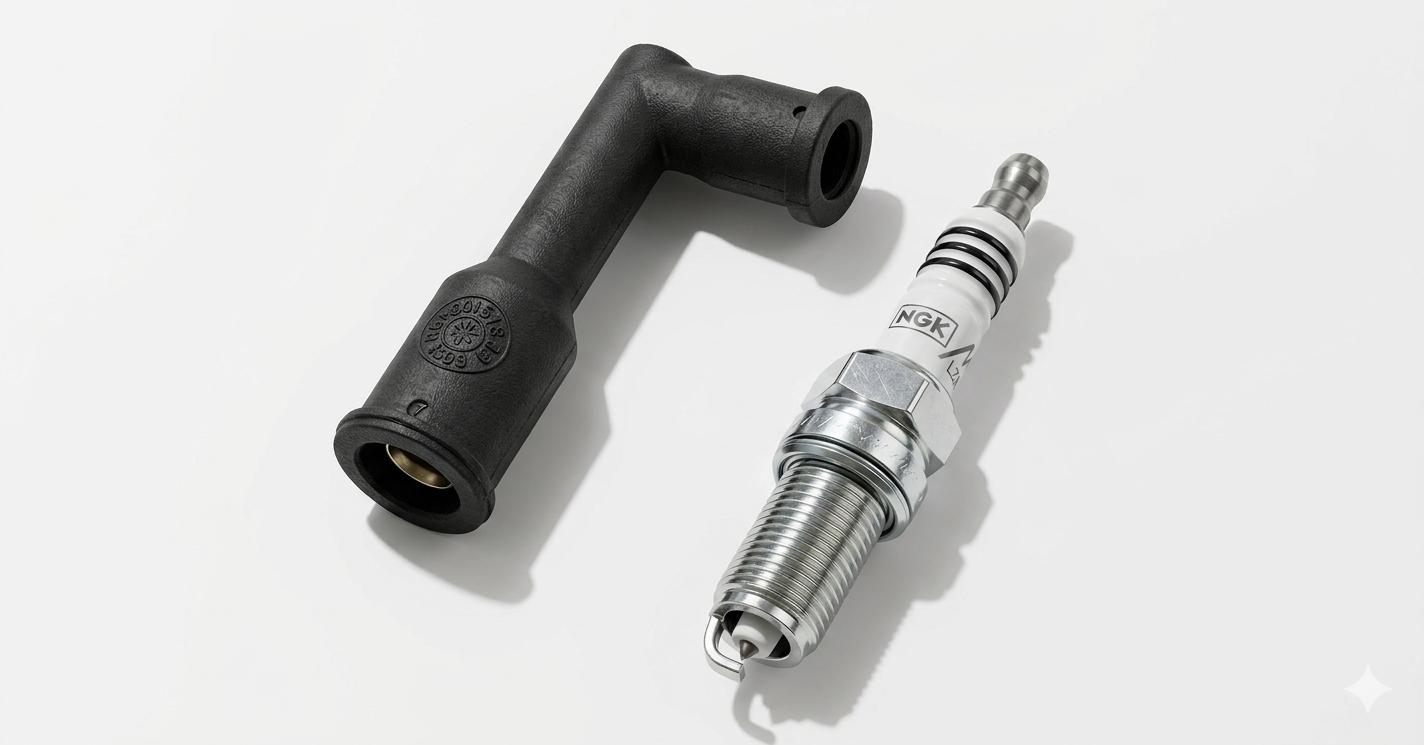 NGK Spark Plug with Boot Combo Pack - LKR7BIX-P