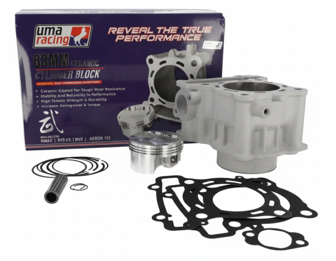 UMA Racing X PRO Piston Cylinder Block for Yamaha Aerox 155/ MT/ R15 V3/ V4 63MM - 02B00590