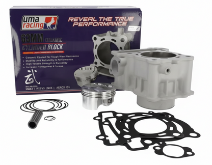 UMA Racing X PRO Piston Cylinder Block for Yamaha Aerox 155/ MT/ R15 V3/ V4 63MM - 02B00590