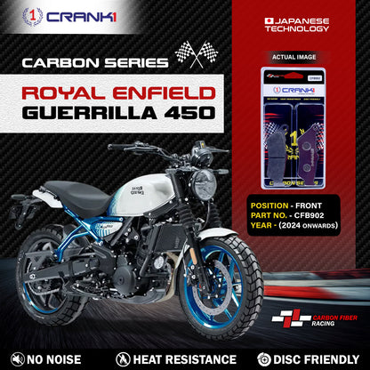 Crank1 Carbon Brake Pads For Royal Enfield Guerrilla 450 (2024 Onwards) - Front - CFB902
