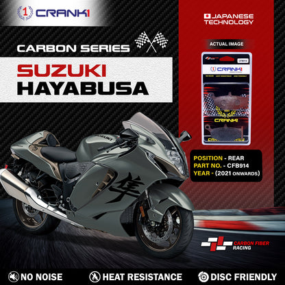 Crank1 Carbon Brake Pads For Suzuki Hayabusa (2021 Onwards) - Rear - CFB914