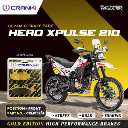 Crank1 Ceramic Brake Pads For Hero Xpulse 210  - Front - CRM052/4