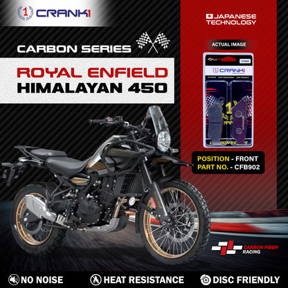 Crank1 Carbon Brake Pads For Royal Enfield Himalayan 450 - Front - CFB902