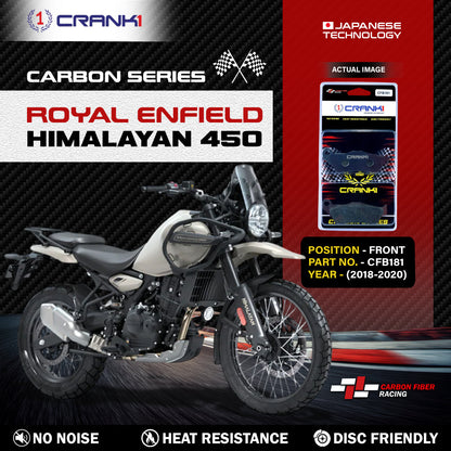 Crank1 Carbon Brake Pads For Royal Enfield Himalayan 450 (2018-2020) - Front - CFB181