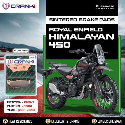 Crank1 Sintered Brake Pads For Royal Enfield Himalayan 450 (2021-2023) - Front - CB181