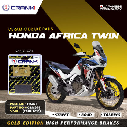 Crank1 Ceramic Brake Pads For Honda Africa Twin (2016-2019) - Front - CRM679 - 2 Sets