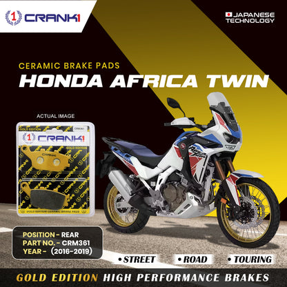 Crank1 Ceramic Brake Pads For Honda Africa Twin (2016-2019) - Rear - CRM361
