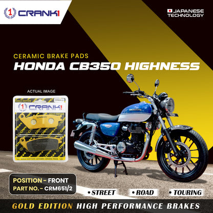 Crank1 Ceramic Brake Pads For Honda CB350 Highness - Front - CRM651/2