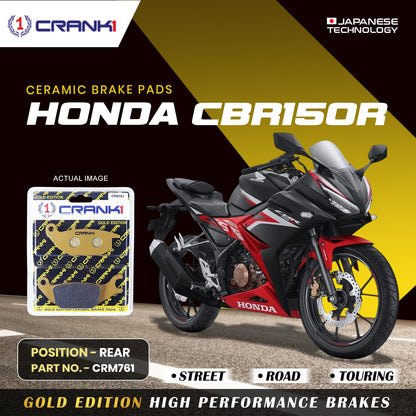 Crank1 Ceramic Brake Pads For Honda CBR150R - Rear - CRM761