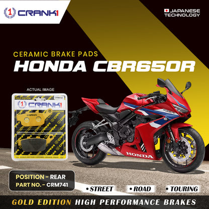 Crank1 Ceramic Brake Pads For Honda CBR650R - Rear - CRM741