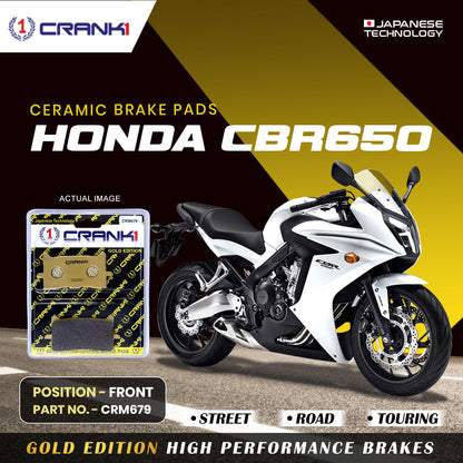 Crank1 Ceramic Brake Pads For Honda CBR650 - Front - CRM679 - 2 Sets