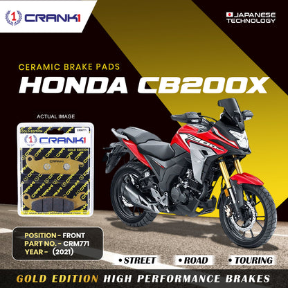 Crank1 Ceramic Brake Pads For Honda CB200X (2021) - Front - CRM771