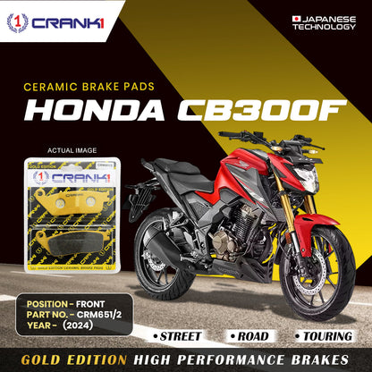 Crank1 Ceramic Brake Pads For Honda CB300F (2024) - Front - CRM651/2
