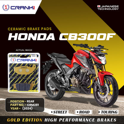 Crank1 Ceramic Brake Pads For Honda CB300F (2024) - Rear - CRM281
