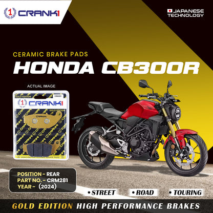 Crank1 Ceramic Brake Pads For Honda CB300R (2024) - Rear - CRM281