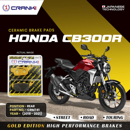 Crank1 Ceramic Brake Pads For Honda CB300R (2018-2021) - Rear - CRM741